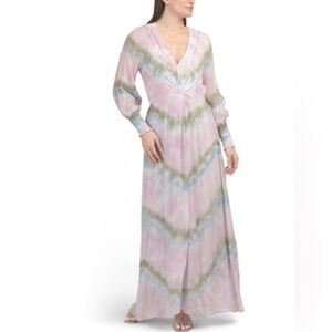 Young Fabulous & Broke Alexis Tie Dye Chiffon Maxi Dress Size Small NWT